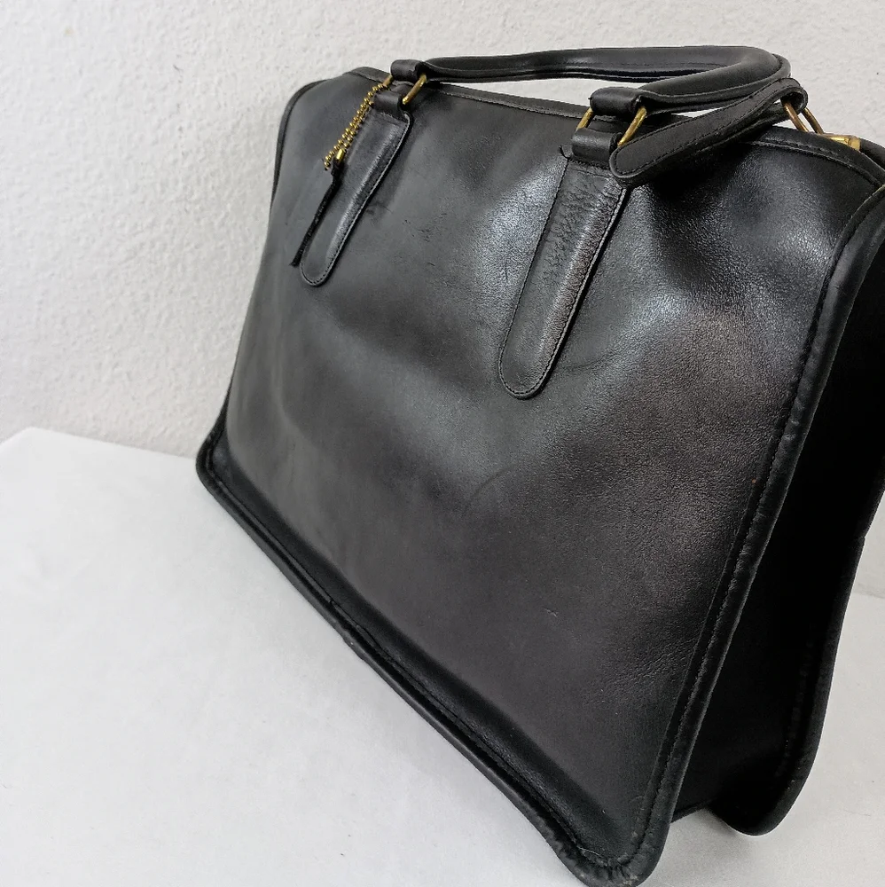 Vintage Coach Black Slim Satchel 310- 3934 - Picture 7 of 10